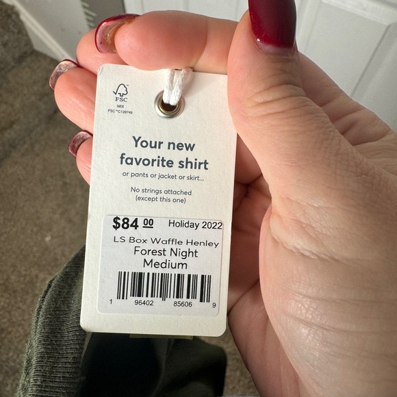 MARINE LAYER NWT Men’s Long Sleeve Box Waffle Knit Henley Forest Night Size M - Picture 6 of 10